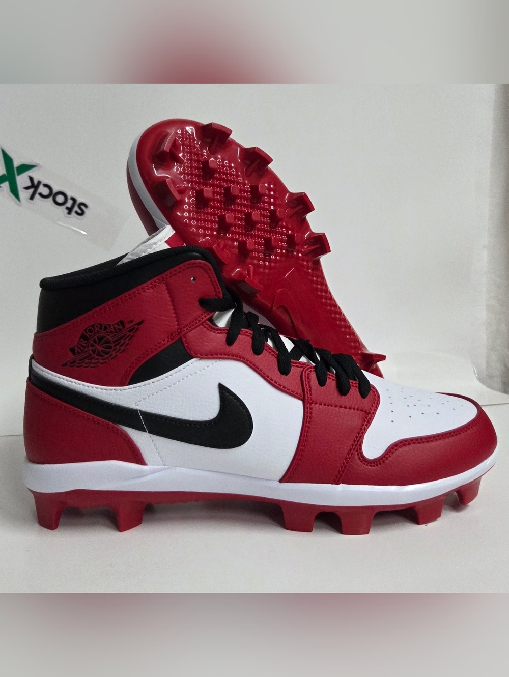 Nike Jordan 1 Retro Mcs Gym Red Chicago "Baseball Cleats" Sz 12 [AV5354-611] NEW